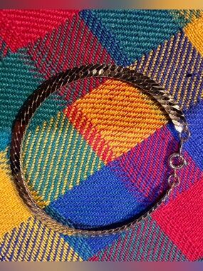 Vintage Trifari Herringbone Bracelet For Smaller Wrist